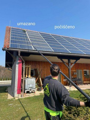 čiščenje sončne elektrarne
